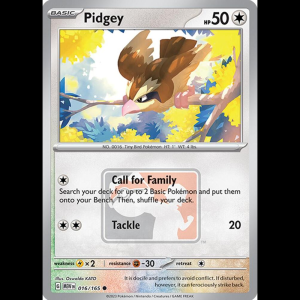 Pokemon TCG Pidgey ESP - 016/165 (League Promo) - League & Championship Cards - Reverse Holofoil