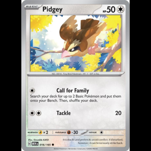 Pokemon TCG Pidgey - Scarlet & Violet 151