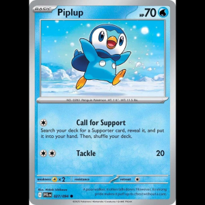 Pokemon TCG Piplup - 027/094 - Phantasmal Flames - Reverse Holofoil