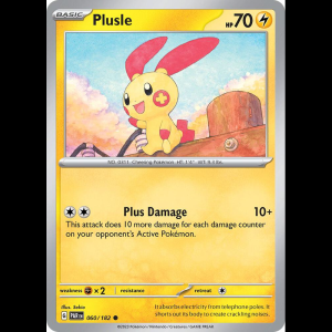 Pokemon TCG Plusle - 060/182 - Paradox Rift - Reverse Holofoil