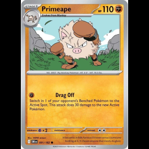 Pokemon TCG Primeape - Destined Rivals - Reverse Holofoil