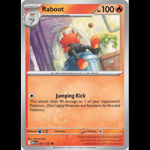 Pokemon TCG Raboot - Mega Evolution - Reverse Holofoil