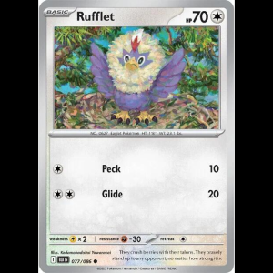 Pokemon TCG Rufflet - Black Bolt - Reverse Holofoil