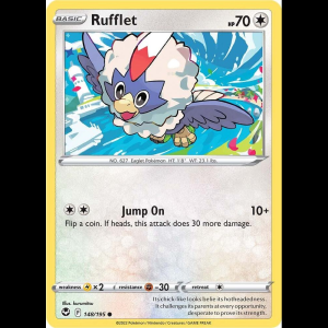 Pokemon TCG Rufflet - Silver Tempest - Reverse Holofoil