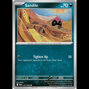 Pokemon TCG Sandile - Black Bolt - Reverse Holofoil