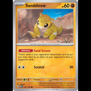 Pokemon TCG Sandshrew - Scarlet & Violet 151 - Reverse Holofoil