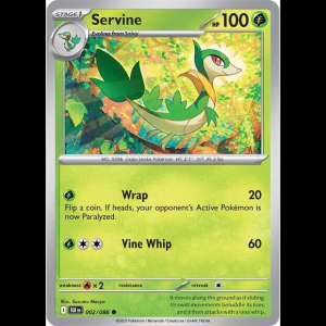 Pokemon TCG Servine - Black Bolt - Reverse Holofoil