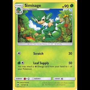 Pokemon TCG Simisage - SM - Burning Shadows - Reverse Holofoil