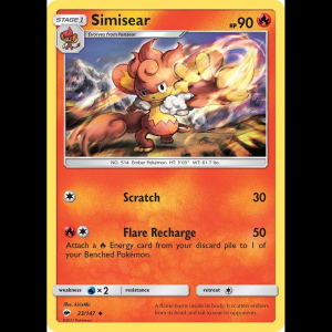 Pokemon TCG Simisear - SM - Burning Shadows