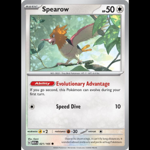 Pokemon TCG Spearow - Scarlet & Violet 151 - Reverse Holofoil
