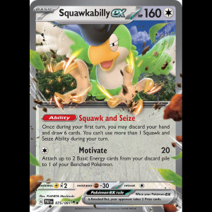 Pokemon TCG Squawkabilly ex - 075/091 - Paldean Fates - Holofoil