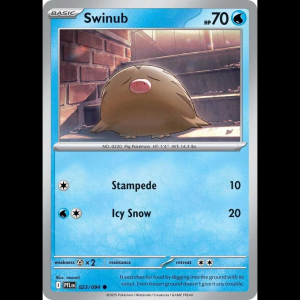 Pokemon TCG Swinub - Phantasmal Flames - Reverse Holofoil