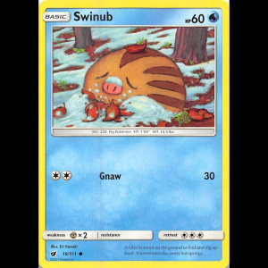 Pokemon TCG Swinub - SM - Crimson Invasion - Reverse Holofoil