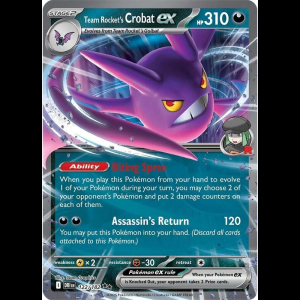 Pokemon TCG Team Rocket's Crobat ex - 122/182 - Destined Rivals - Holofoil