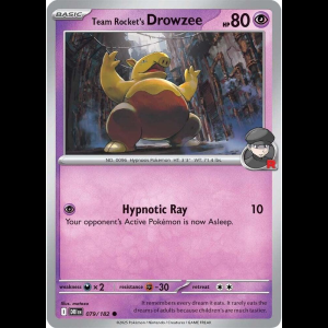 Pokemon TCG Team Rocket's Drowzee - Destined Rivals - Reverse Holofoil