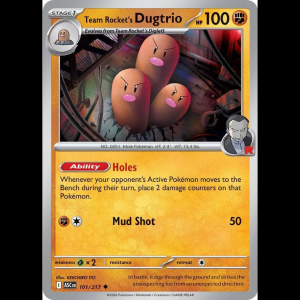 Pokemon TCG Team Rocket's Dugtrio - 101/217 - Ascended Heroes