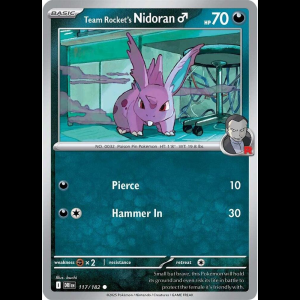 Pokemon TCG Team Rocket's Nidoran M - Destined Rivals - Reverse Holofoil