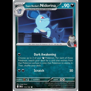 Pokemon TCG Team Rocket's Nidorina - Destined Rivals - Reverse Holofoil