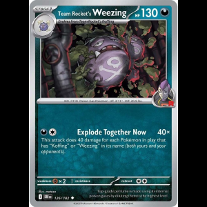 Pokemon TCG Team Rocket's Weezing - 126/182 - Destined Rivals