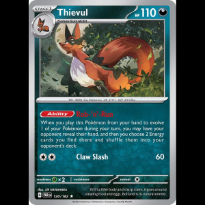 Pokemon TCG Thievul - Paradox Rift - Holofoil