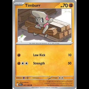 Pokemon TCG Timburr - Black Bolt - Reverse Holofoil
