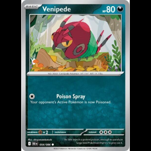 Pokemon TCG Venipede - Black Bolt - Reverse Holofoil