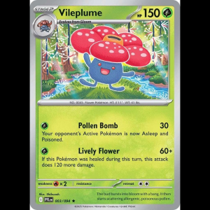 Pokemon TCG Vileplume - Phantasmal Flames - Holofoil