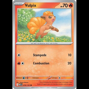 Pokemon TCG Vulpix - 019/132 - Mega Evolution - Reverse Holofoil