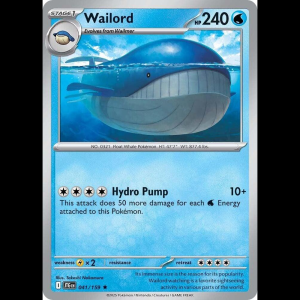Pokemon TCG Wailord - 041/159 - Journey Together - Holofoil