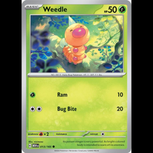 Pokemon TCG Weedle - Scarlet & Violet 151 - Reverse Holofoil