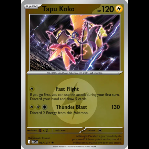 Pokemon TCG Tapu Koko (Energy Symbol Pattern) - Ascended Heroes - Reverse Holofoil