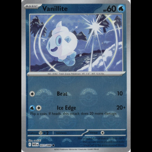 Pokemon TCG Vanillite (Poke Ball Pattern) - White Flare - Holofoil