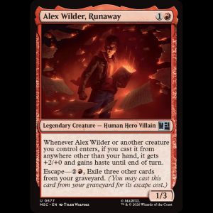 MTG Alex Wilder, Runaway Marvel Super Heroes Commander msc#677