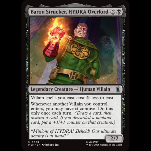 MTG Baron Strucker, HYDRA Overlord Marvel Super Heroes msh#88