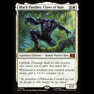 MTG Black Panther, Claws of Bast Marvel Super Heroes Commander msc#829
