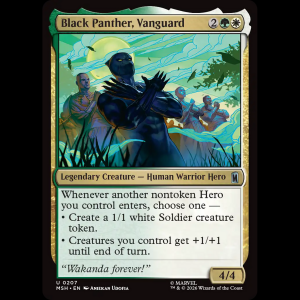 MTG Black Panther, Vanguard Marvel Super Heroes msh#207