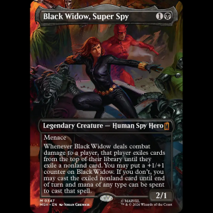 MTG Black Widow, Super Spy Marvel Super Heroes msh#347