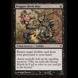 MTG Rito de nacimiento boggart (Boggart Birth Rite) Lorwyn lrw#101