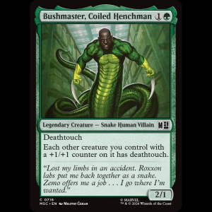 MTG Bushmaster, Coiled Henchman Marvel Super Heroes Commander msc#716