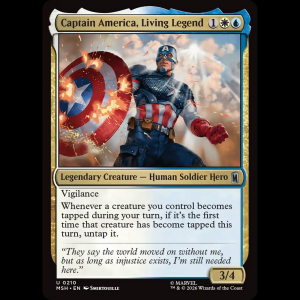 MTG Captain America, Living Legend Marvel Super Heroes msh#210