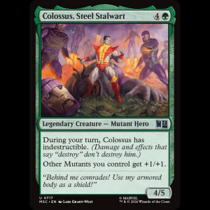 MTG Colossus, Steel Stalwart Marvel Super Heroes Commander msc#717