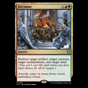MTG Decimate Outlaws of Thunder Junction Commander otc#220