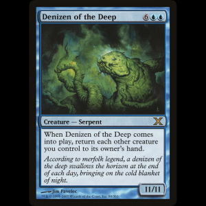 MTG Habitante de las profundidades (Denizen of the Deep) Tenth Edition 10e#80