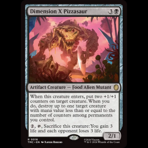 MTG Dimension X Pizzasaur Teenage Mutant Ninja Turtles Eternal tmc#16