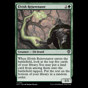 MTG Elvish Rejuvenator Outlaws of Thunder Junction Commander otc#191