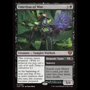 MTG Emeritus of Woe // Demonic Tutor Secrets of Strixhaven sos#80