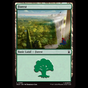 MTG Forest Marvel Super Heroes msh#295