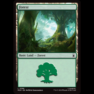 MTG Forest Marvel Super Heroes msh#296