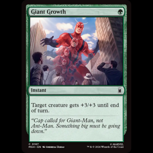 MTG Giant Growth Marvel Super Heroes msh#167
