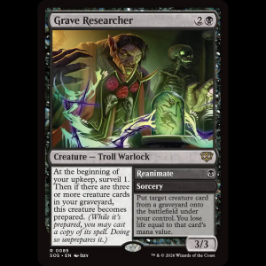 MTG Grave Researcher // Reanimate Secrets of Strixhaven sos#85